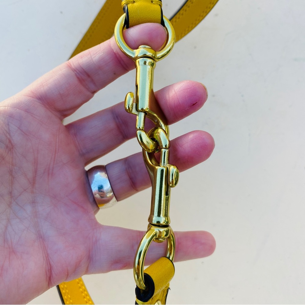 COACH mustard yellow leather purse bag strap replacement - Picture 2 of 4